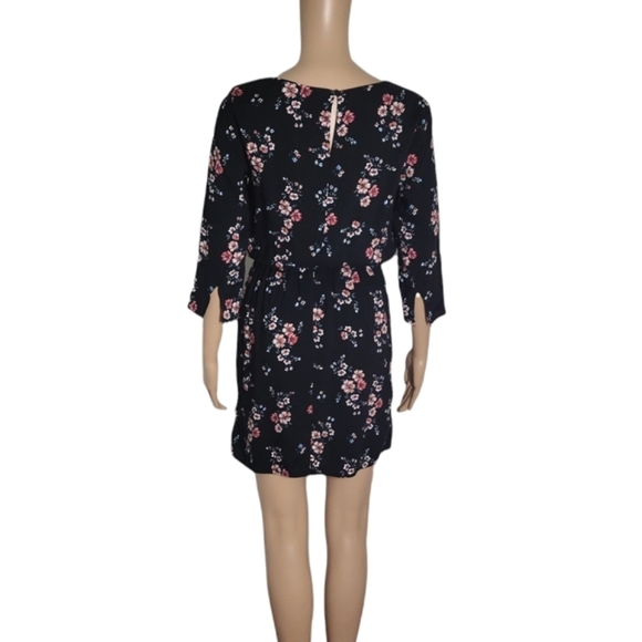 H & M Black Floral Mini Dress (Divided) Size 2 - Picture 5 of 15